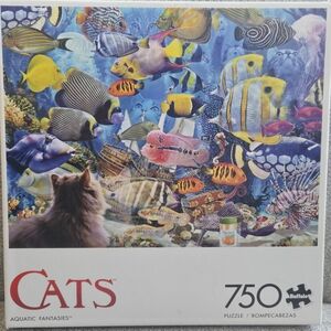 CATS-"Aquatic Fantasies"- 750 Piece Jigsaw Puzzle Buffalo Games